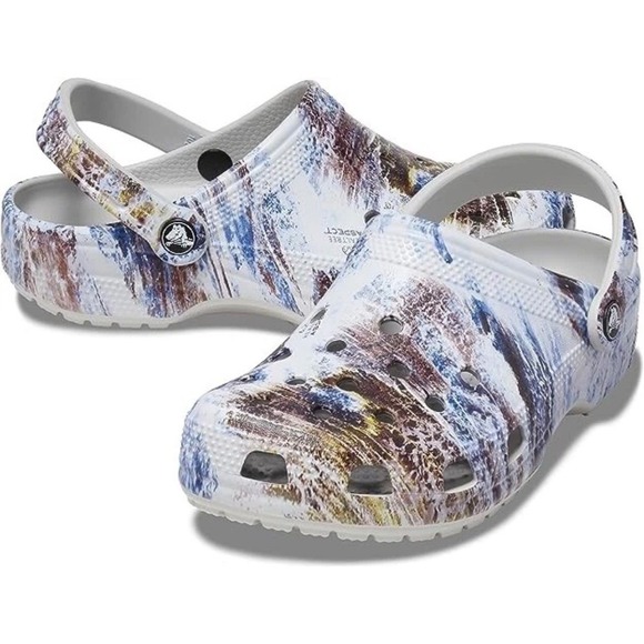 Crocs Realtree Aspect Blue Brown Atmosphere Camo Clogs‎ Womens Size 7 Shoes NWT - Picture 14 of 15